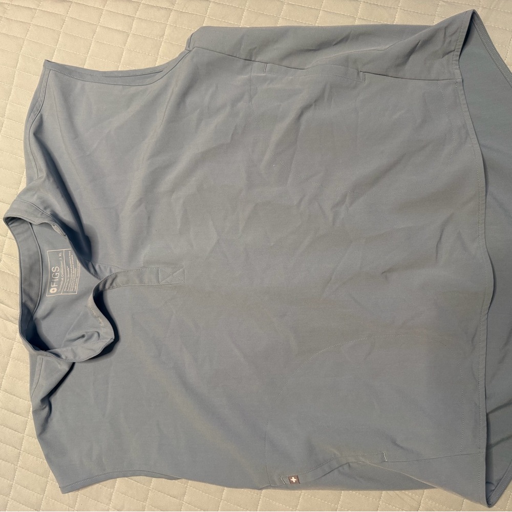 Figs Light Blue Technical Collection Top